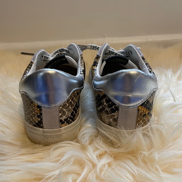 Vintage Havana Kate Sneakers Women Size 8.5 Snake Skin Star Silver Trainers - Picture 6 of 9